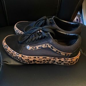 Leopard print vans